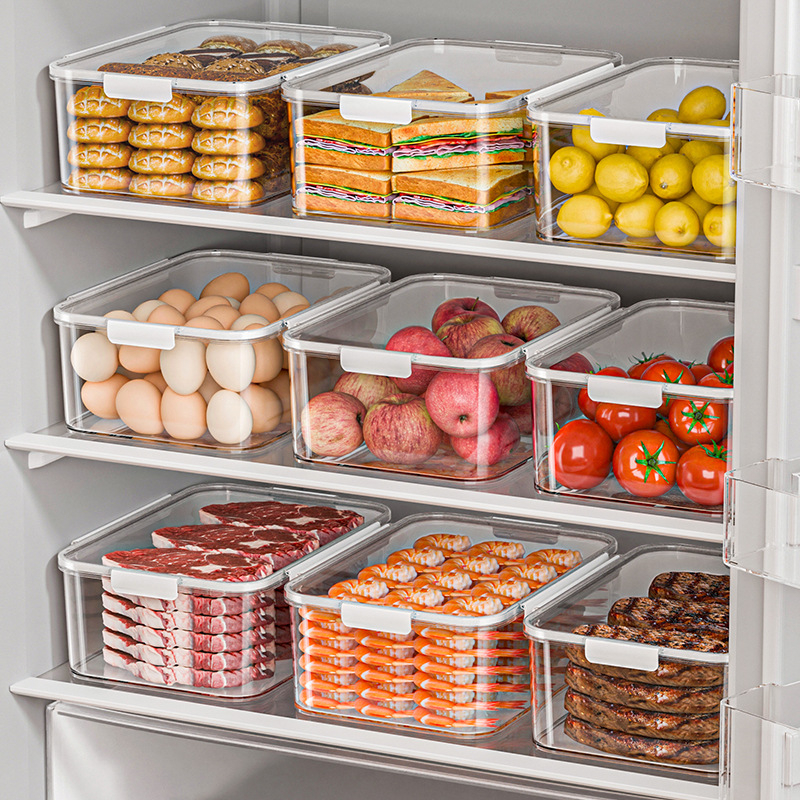 Cutie de păstrare a alimentelor Yufa - PET, 5L+, pătrată, 60 buc.