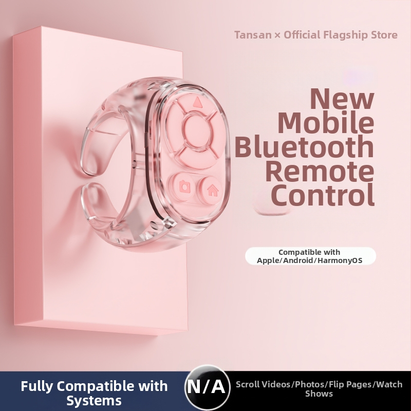 ABS materiál prsteňový diaľkový ovládač | Type-C rozhranie | 35 mAh batéria | Bezdrôtový dosah 10 m | Nosenie: prsteň