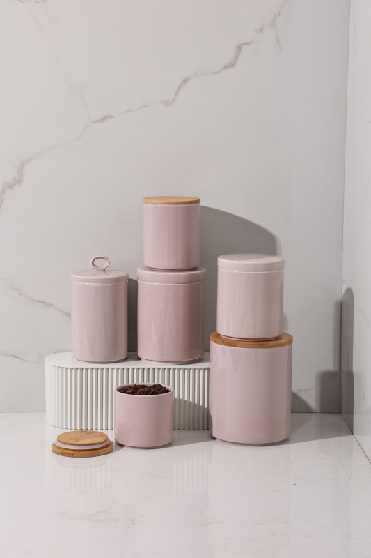 Jane Ya borcan ceramic etanș pentru depozitare alimentară, formă neregulată, compatibil cu microunde, personalizare logo disponibil