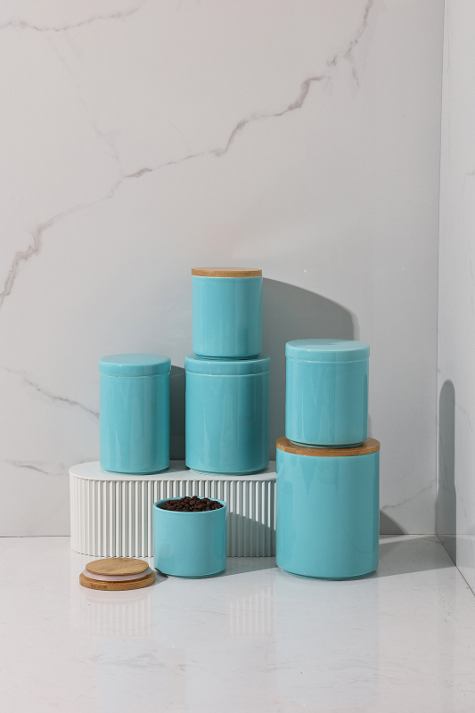 Jane Ya borcan ceramic etanș pentru depozitare alimentară, formă neregulată, compatibil cu microunde, personalizare logo disponibil