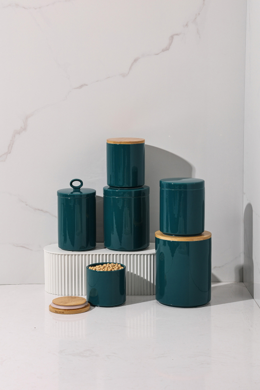 Jane Ya borcan ceramic etanș pentru depozitare alimentară, formă neregulată, compatibil cu microunde, personalizare logo disponibil