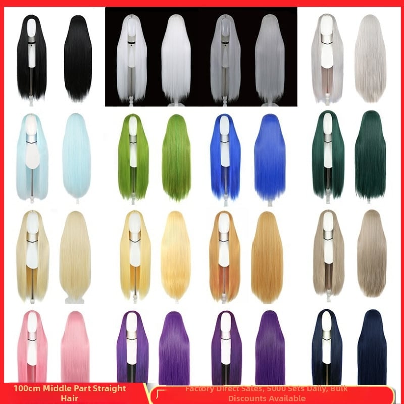 Perucă cosplay, stil anime, model 188AS, fibre cu temperatură înaltă, țesătură țesută