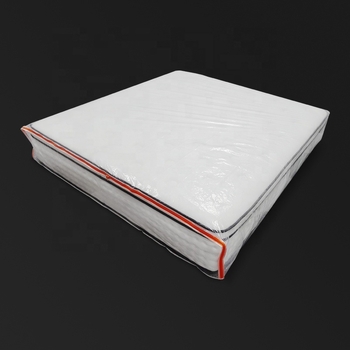 Sac protector pentru saltea din PE, transparent cu fermoar – proces Blown Film, imprimare logo, sarcină 50000, tip ambalaj