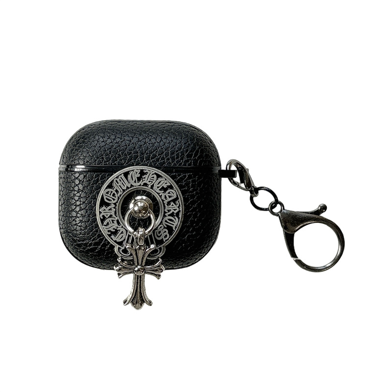 Husă AirPods din piele sintetică, manufactură manuală, compatibil universal cu Apple AirPods, design tip half-shell