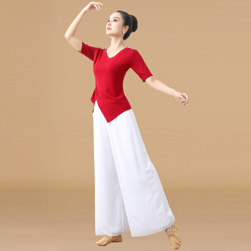 Costum de dans pătrate din țesătură modală, fustă cu volan mare, pentru femei adulte