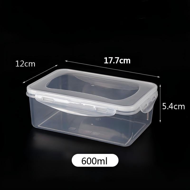 Ορθογώνιο πλαστικό σετ δοχείων συντήρησης φαγητών, χωρητικότητας 1–2 L, κατάλληλο για μικροκύματα, με έναν επίπεδο σχεδιασμό