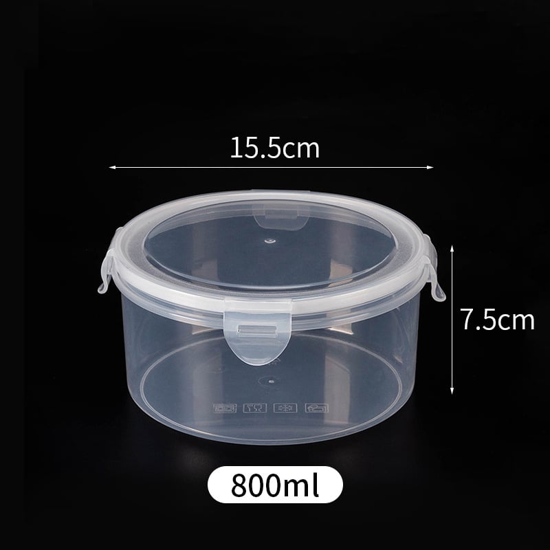 Ορθογώνιο πλαστικό σετ δοχείων συντήρησης φαγητών, χωρητικότητας 1–2 L, κατάλληλο για μικροκύματα, με έναν επίπεδο σχεδιασμό