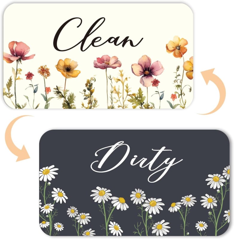 Magnetski znak za perilicu posuđa – Dvostrani indikator čišćenja, mekan magnetski materijal, prilagodljivo, Značka Shengrun