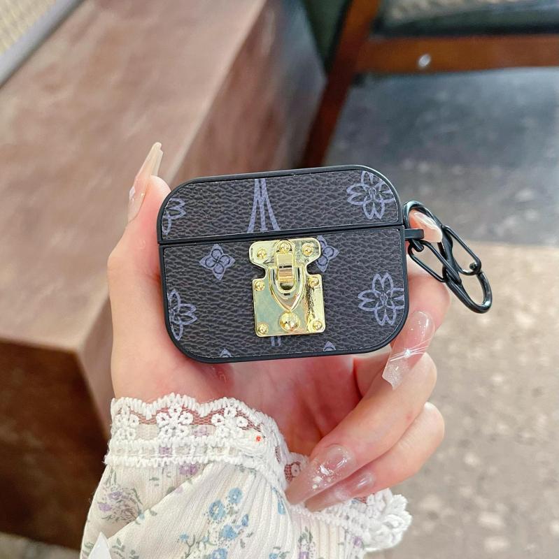 Ochranný obal pre Apple AirPods Pro 2 a AirPods 4 (3. generácia) – kov, umelá koža a PC škrupina; prenosný, ručne vyrobený otlačok; prispôsobiteľný.