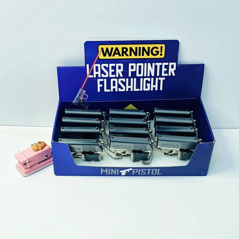 Višenamjensko lasersko uređaj s lampom, kompasom i povećalom – metalno-plastično kućište; marka Blue Whale Things; stil: trendi zabava; pogodno kao dar: druge prigode; bez logotipa