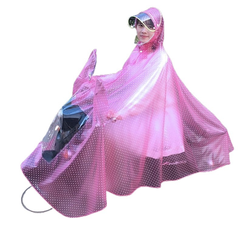 Pončo βροχής για μοτοσυκλέτα, διαφανές, παχύ, για έναν ενήλικα, ύφασμα αντίκτυπο