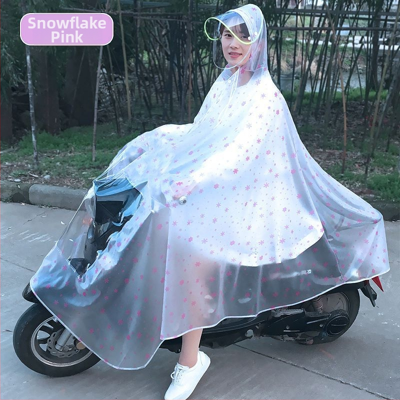 Pončo βροχής για μοτοσυκλέτα, διαφανές, παχύ, για έναν ενήλικα, ύφασμα αντίκτυπο