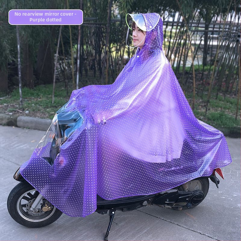 Pončo βροχής για μοτοσυκλέτα, διαφανές, παχύ, για έναν ενήλικα, ύφασμα αντίκτυπο