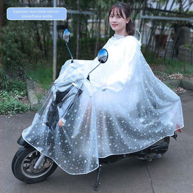 Pončo βροχής για μοτοσυκλέτα, διαφανές, παχύ, για έναν ενήλικα, ύφασμα αντίκτυπο