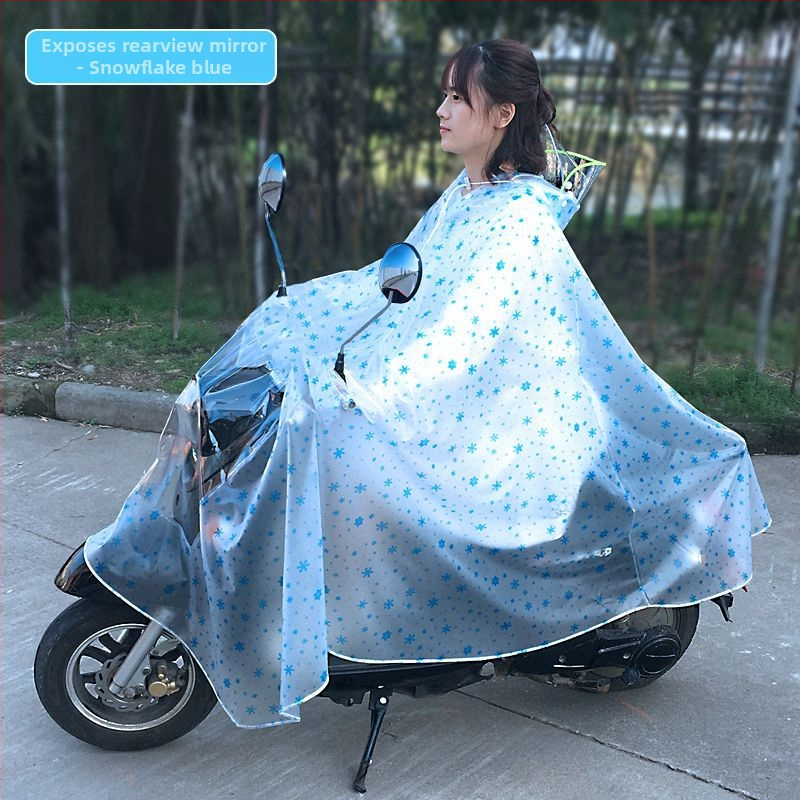Pončo βροχής για μοτοσυκλέτα, διαφανές, παχύ, για έναν ενήλικα, ύφασμα αντίκτυπο