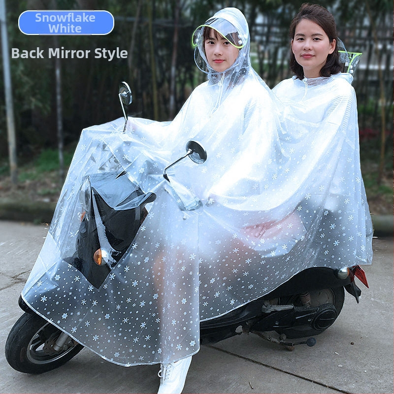Pončo βροχής για μοτοσυκλέτα, διαφανές, παχύ, για έναν ενήλικα, ύφασμα αντίκτυπο