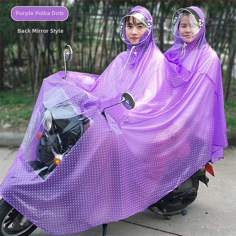 Pončo βροχής για μοτοσυκλέτα, διαφανές, παχύ, για έναν ενήλικα, ύφασμα αντίκτυπο
