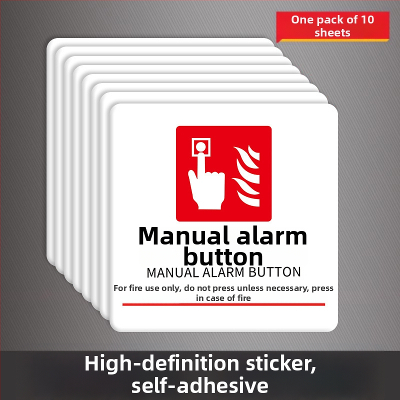 Beilong acryl požarna sigurnosna oznaka — ručni alarm gumb, prilagodljivo, zvukovno i svjetlosno signaliziranje