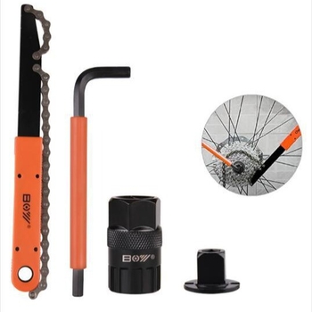 BOY Aluminijski alat za demontažu flywheela za bicikl — lančani ključ, kućište kasete, okretni alat za popravak
