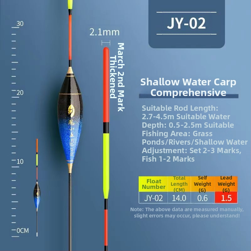 Plută de pescuit la gheață, sensibilitate înaltă, pentru ape puțin adânci, bandă vizibilă, material compozit