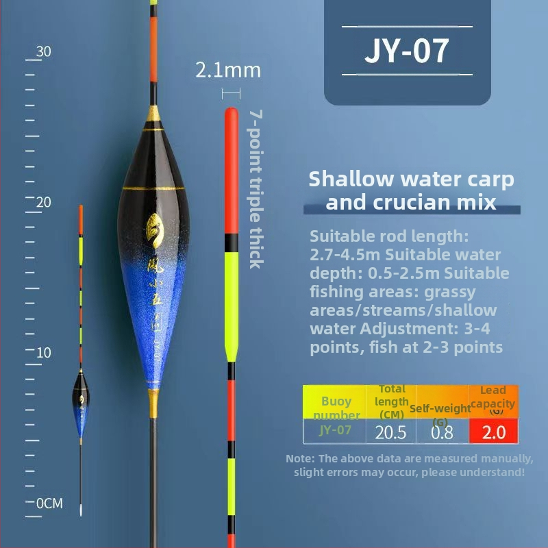 Plută de pescuit la gheață, sensibilitate înaltă, pentru ape puțin adânci, bandă vizibilă, material compozit