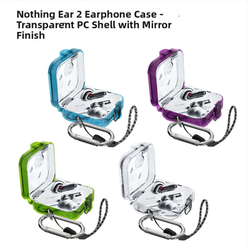 Protectívny kryt Nothing Ear 2 – priehľadný zrkadlový PC plášť, pevný obal, vstrekované formovanie, prispôsobiteľný (model 31934139477)