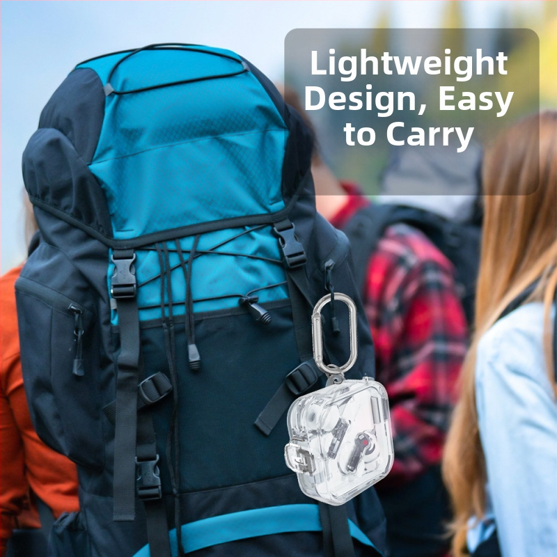 Protectívny kryt Nothing Ear 2 – priehľadný zrkadlový PC plášť, pevný obal, vstrekované formovanie, prispôsobiteľný (model 31934139477)