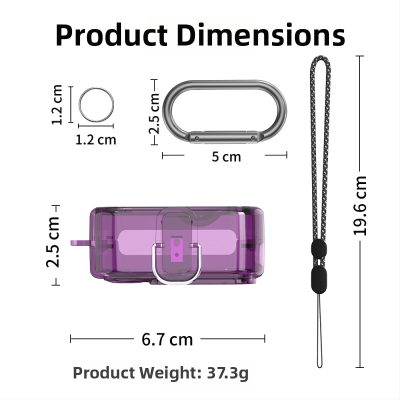 Protectívny kryt Nothing Ear 2 – priehľadný zrkadlový PC plášť, pevný obal, vstrekované formovanie, prispôsobiteľný (model 31934139477)