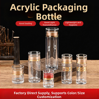 Priehľadná akrylátová fľaštička na kapsule, potravinárska kvalita, pre kapsule Cordyceps, objem 3ml/6ml/13ml/30ml, prispôsobiteľné logo