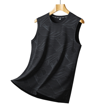 Ανδρικό γιλέκο από ice silk, χαλαρή γραμμή, γρήγορο στέγνωμα, καμουφλαρισμένο μοτίβο (Καλοκαίρι, Αθλητικές δραστηριότητες σε εξωτερικούς χώρους)