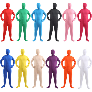 Unisex Halloween cosplay bodi – tkanina mliječne svile, smjesa Spandex-Poliester, jedinstveni komad, bez ovratnika, kazališni kostim