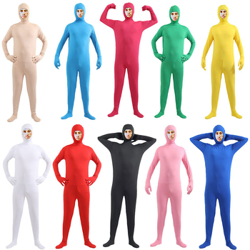 Unisex Halloween cosplay bodi – tkanina mliječne svile, smjesa Spandex-Poliester, jedinstveni komad, bez ovratnika, kazališni kostim