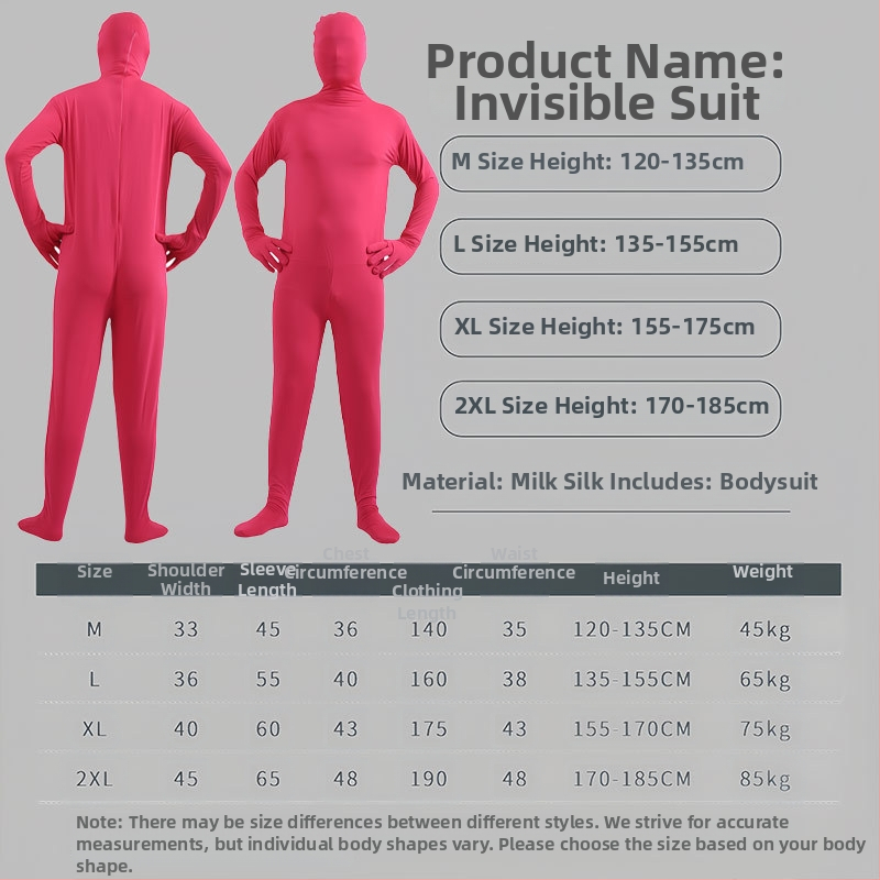 Unisex Halloween cosplay bodi – tkanina mliječne svile, smjesa Spandex-Poliester, jedinstveni komad, bez ovratnika, kazališni kostim