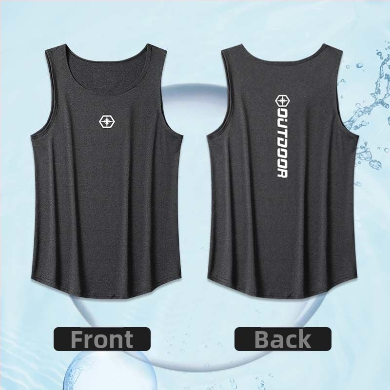 Ανδρικό γιλέκο γυμναστικής — γρήγορο στέγνωμα, διαπνοή, 90% πολυεστέρα, καλοκαίρι/άνοιξη, για τρέξιμο και ποδηλασία