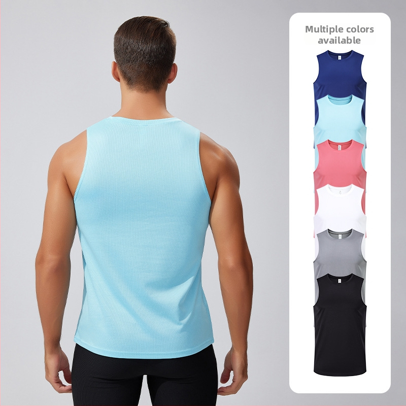 Άνδρας αμάνικος αθλητικός τοπ καλοκαιριού – αναπνεύσιμος πολυεστέρας, γρήγορο στέγνωμα, κατάλληλο για τρέξιμο και προπονήσεις