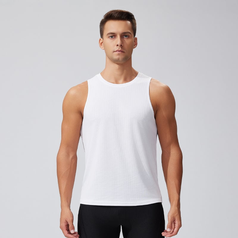 Άνδρας αμάνικος αθλητικός τοπ καλοκαιριού – αναπνεύσιμος πολυεστέρας, γρήγορο στέγνωμα, κατάλληλο για τρέξιμο και προπονήσεις