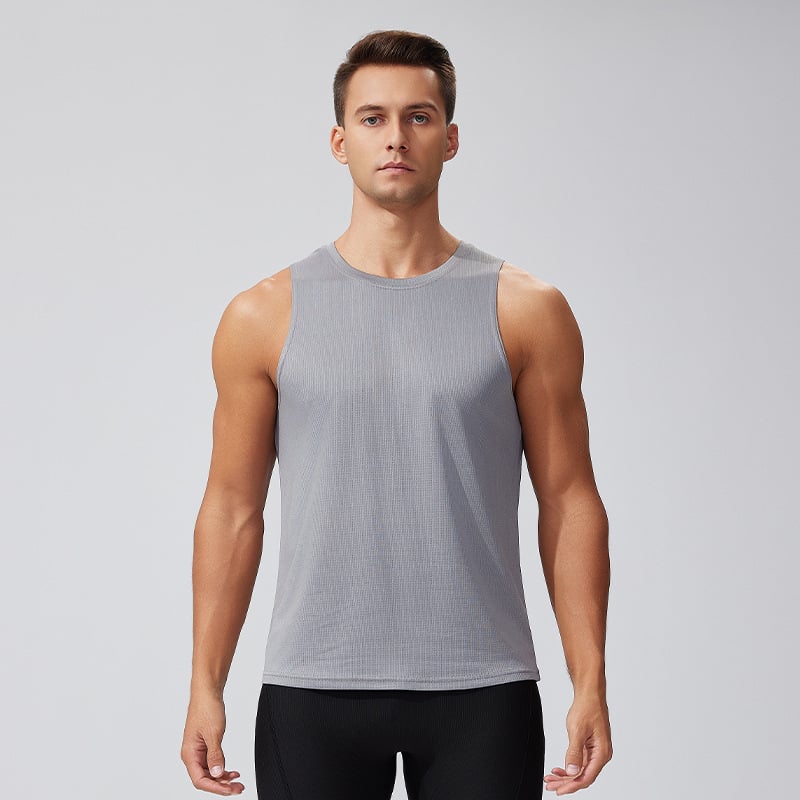 Άνδρας αμάνικος αθλητικός τοπ καλοκαιριού – αναπνεύσιμος πολυεστέρας, γρήγορο στέγνωμα, κατάλληλο για τρέξιμο και προπονήσεις