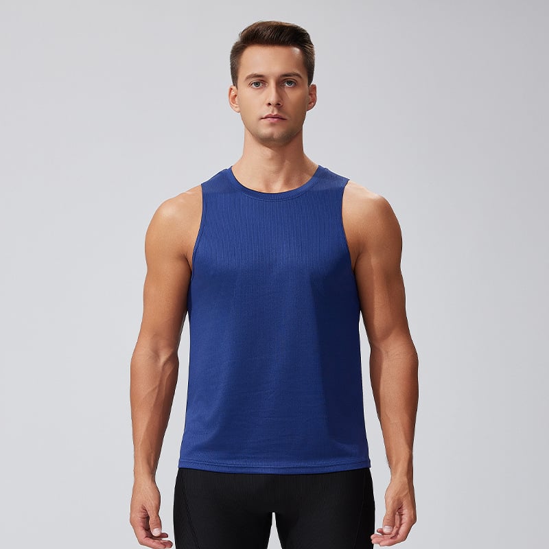 Άνδρας αμάνικος αθλητικός τοπ καλοκαιριού – αναπνεύσιμος πολυεστέρας, γρήγορο στέγνωμα, κατάλληλο για τρέξιμο και προπονήσεις