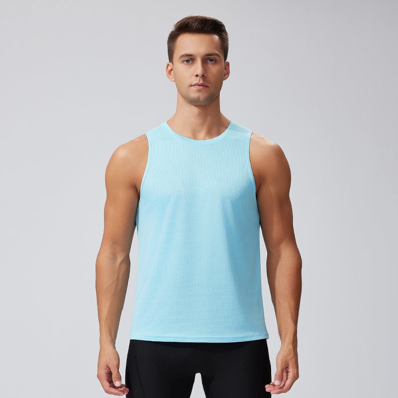 Άνδρας αμάνικος αθλητικός τοπ καλοκαιριού – αναπνεύσιμος πολυεστέρας, γρήγορο στέγνωμα, κατάλληλο για τρέξιμο και προπονήσεις