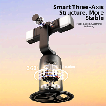 AI praćenje gimbal s prepoznavanjem lica, 360° horizontalna rotacija, stoni stalak, ABS materijal, težina 330 g