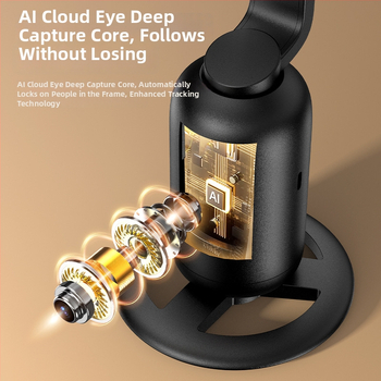AI praćenje gimbal s prepoznavanjem lica, 360° horizontalna rotacija, stoni stalak, ABS materijal, težina 330 g