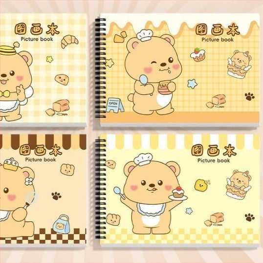 Τετράδιο ζωγραφικής με σπιράλ, παχιά χαρτιά, αντίσταση στη διαρροή μελάνης, 30 φύλλα