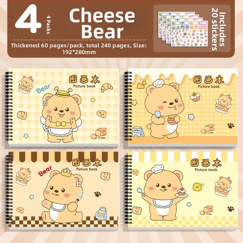 Τετράδιο ζωγραφικής με σπιράλ, παχιά χαρτιά, αντίσταση στη διαρροή μελάνης, 30 φύλλα