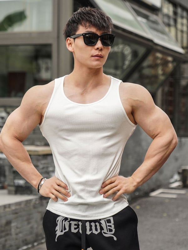 Αθλητικό γιλέκο για τρέξιμο, στενή εφαρμογή, 93% βαμβάκι, για άθληση, καλοκαίρι