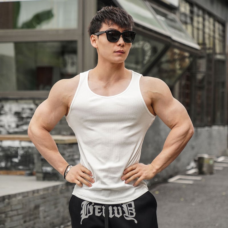 Αθλητικό γιλέκο για τρέξιμο, στενή εφαρμογή, 93% βαμβάκι, για άθληση, καλοκαίρι