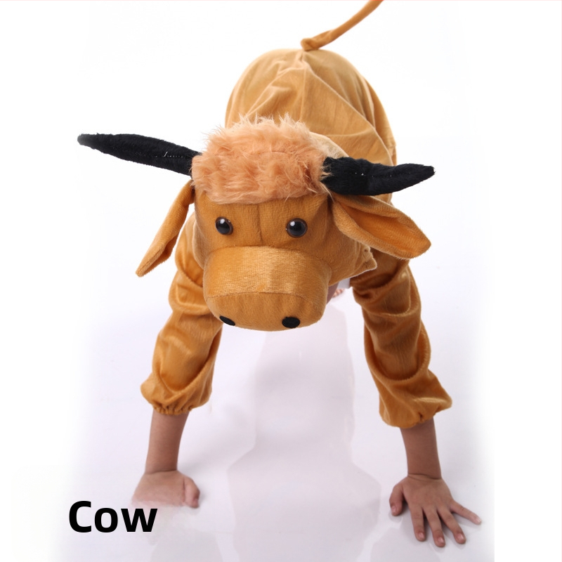 Dječja kazališna odjeća - Crtani stil - Meka kratka pliš materija - Glavni materijal: zecova krzno - Za uzrast 1–3 godine - Dugi rukavi