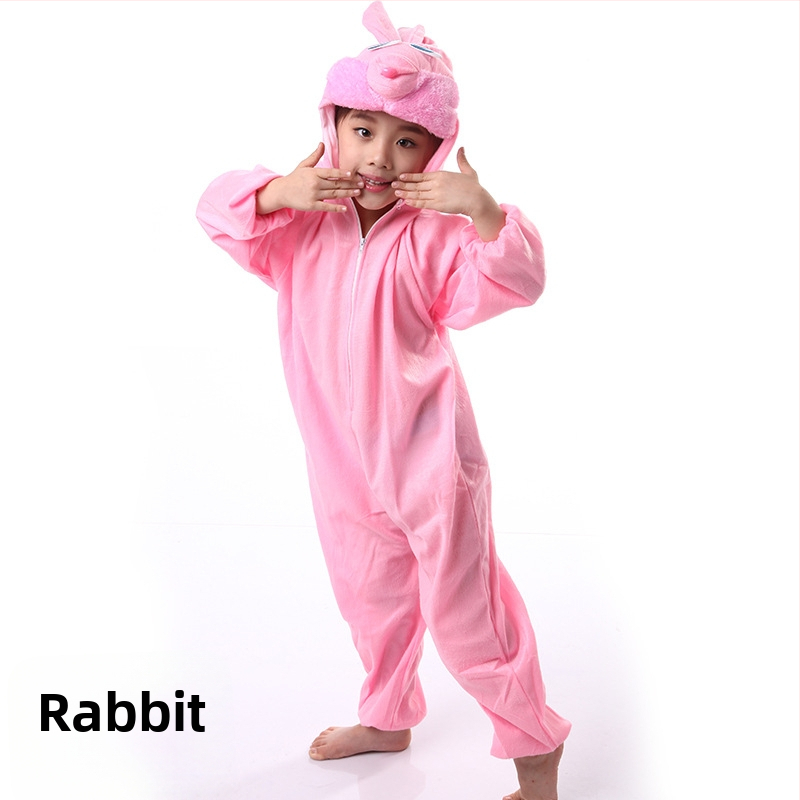 Dječja kazališna odjeća - Crtani stil - Meka kratka pliš materija - Glavni materijal: zecova krzno - Za uzrast 1–3 godine - Dugi rukavi