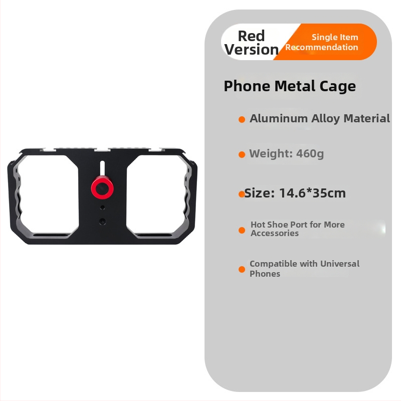 Metalni držač za telefon za vlog i fotografiju, model Phone Cage, aluminijska legura, podrška prilagodbi, ekskluzivan izvor izvoza preko granica