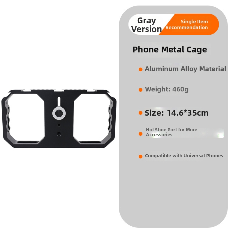 Metalni držač za telefon za vlog i fotografiju, model Phone Cage, aluminijska legura, podrška prilagodbi, ekskluzivan izvor izvoza preko granica
