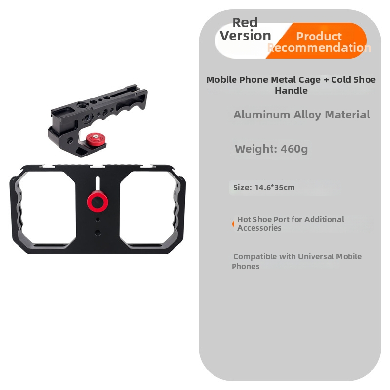Metalni držač za telefon za vlog i fotografiju, model Phone Cage, aluminijska legura, podrška prilagodbi, ekskluzivan izvor izvoza preko granica